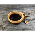 Tasse kuksa Huginn 300ml en bois de noyer noir, merisier et padouk pour boissons chaudes ou froides