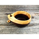 Tasse kuksa Huginn 300ml en bois de noyer noir, merisier et padouk pour boissons chaudes ou froides