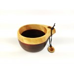 Tasse kuksa Huginn 300ml en bois de noyer noir, merisier et padouk pour boissons chaudes ou froides