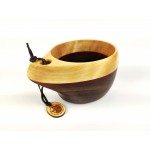 Tasse kuksa Huginn 300ml en bois de noyer noir, merisier et padouk pour boissons chaudes ou froides