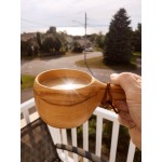 Tasse Thorgils 260ml kuksa en bois de noyer noiravec insertion de plaine Ambrosia pour boissons chaudes ou froides