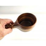 Tasse kuksa Thorgils 260ml en bois de noyer noir pour boissons chaudes ou froides